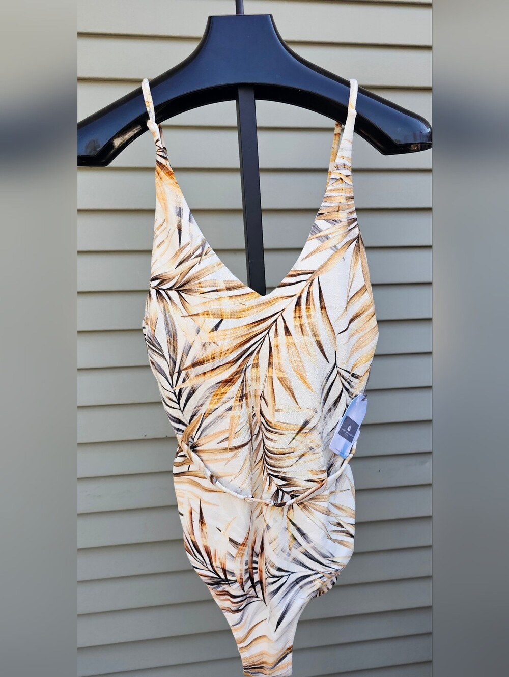 Tropical Belted One Piece Bathing Suit